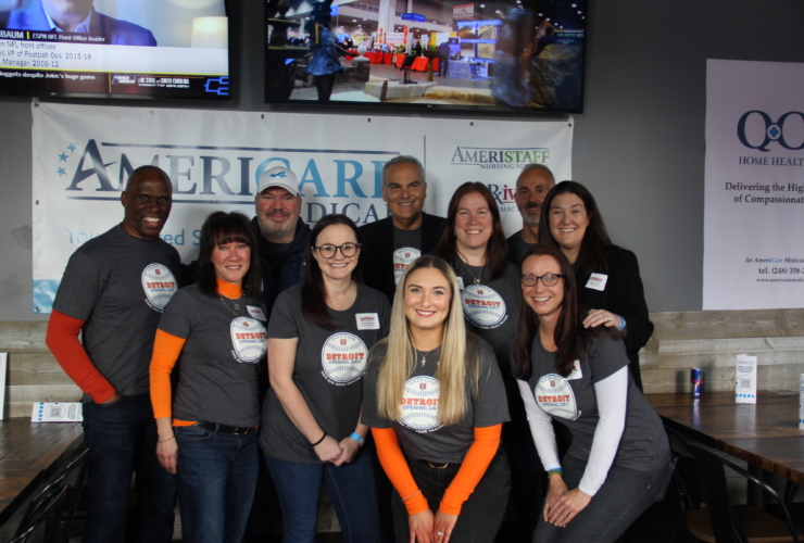 The AmeriCare Medical Team at their annual Detroit Tigers Opening Day event for the healthcare community at the Tin Roof.